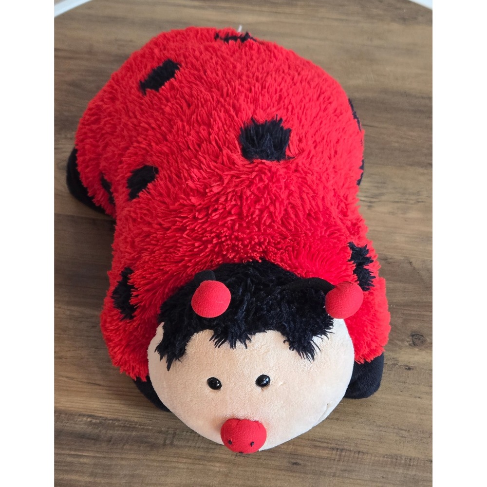 My Pillow Pets Ladybug Plush 18" Red Black Spotted Stuffed Animal 2009 Original